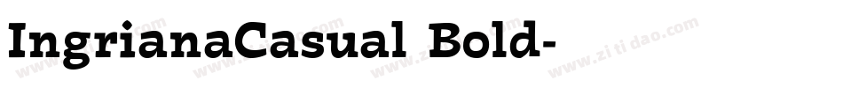 IngrianaCasual Bold字体转换